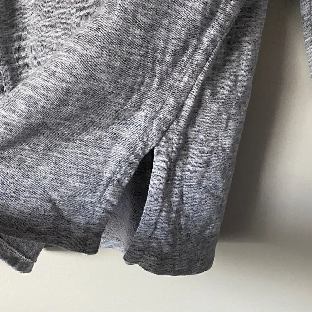 J.Crew Gray Light weight long sleeve side slit